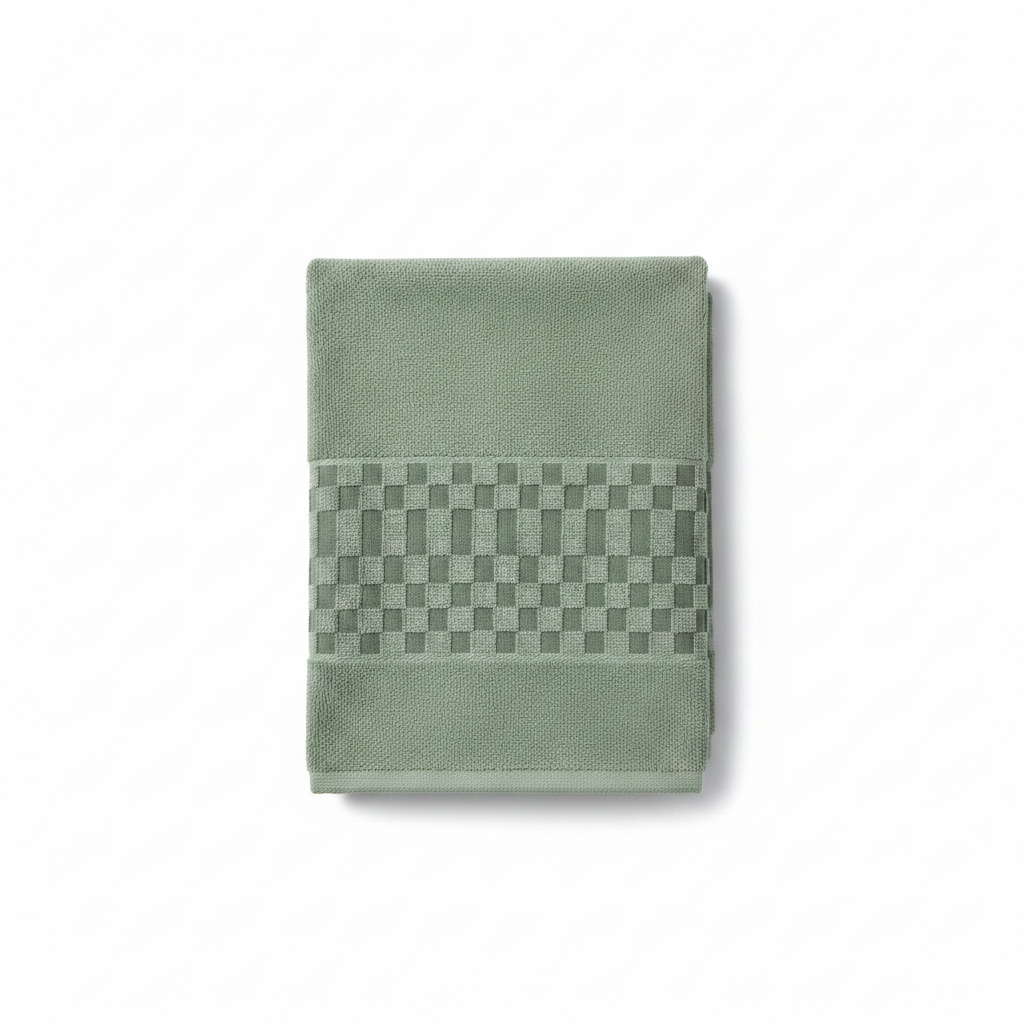 Feather & Stitch New York Bath Towel Sage Green