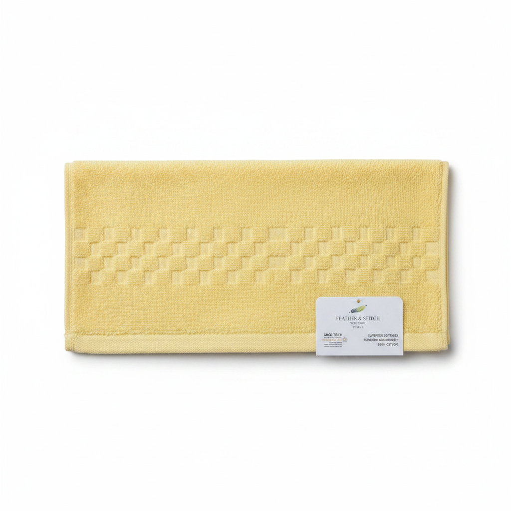 Soft Yellow Face Towel
