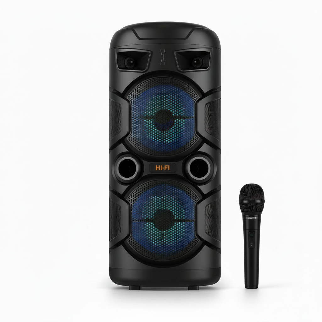 Sing-e ZQS2806 Colorful Bass Speaker 8-Inch x 2 with RGB Lights