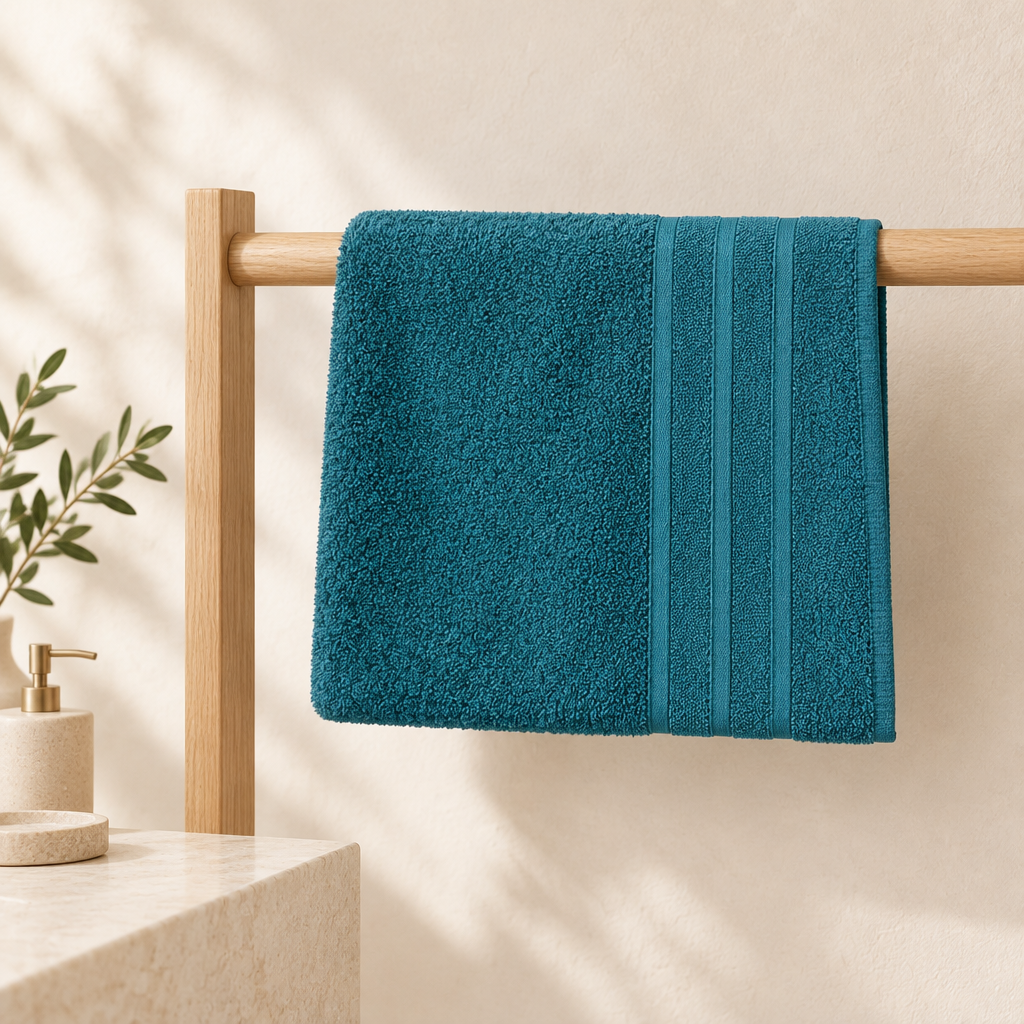 Feather & Stitch Hand Towel 16"×28" 100% Cotton Soft Absorbent 6 Colours