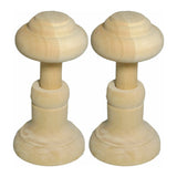 Pair of Wooden Curtain Stem Holdbacks