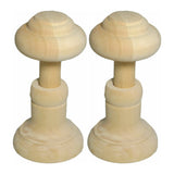 Pair of Wooden Curtain Stem Holdbacks
