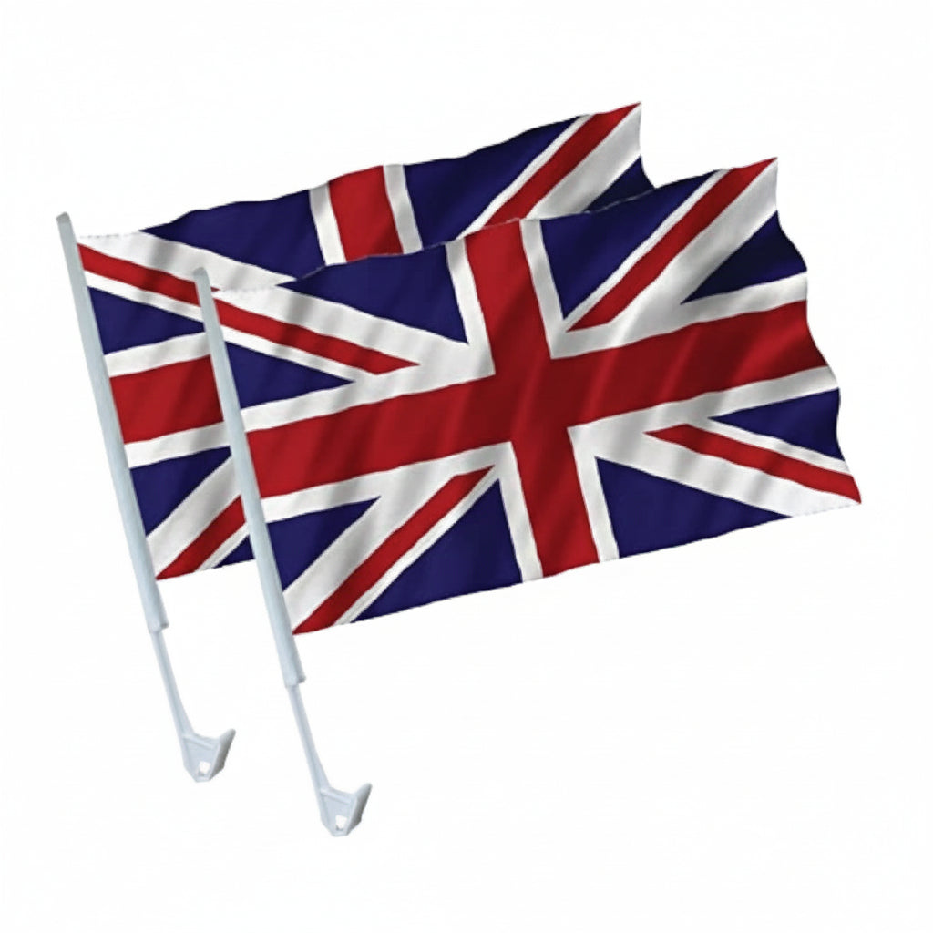 Union Jack Car Flags 2 Pack