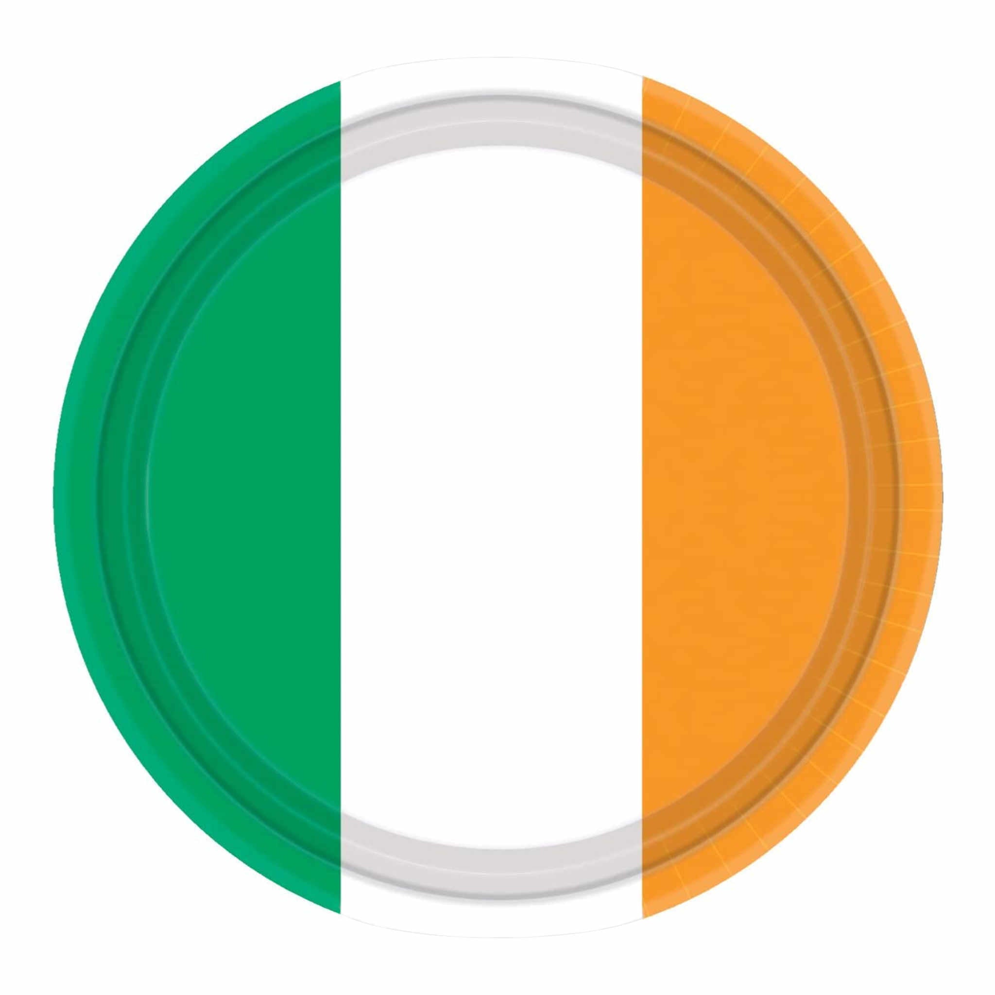 Ireland Flag Dinner Paper Plates | 22.8cm | 8 Pack