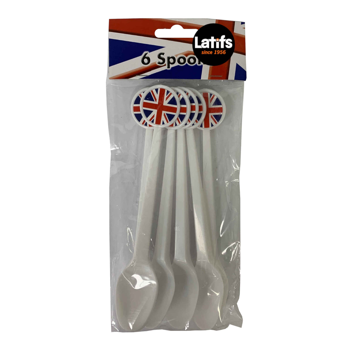 Union Jack Plastic Spoons 6 Pack