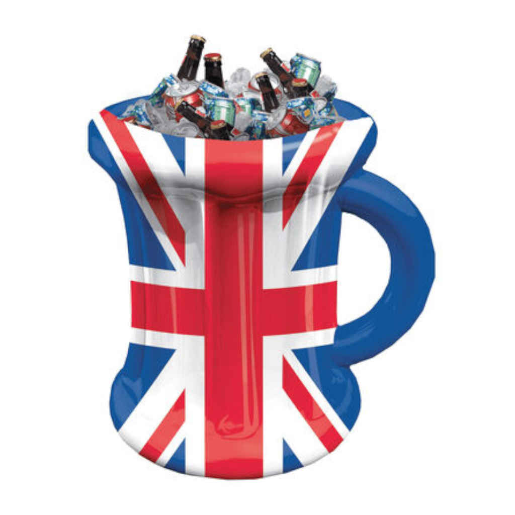 Union Jack Flag Inflatable Beer Mug Drinks Cooler