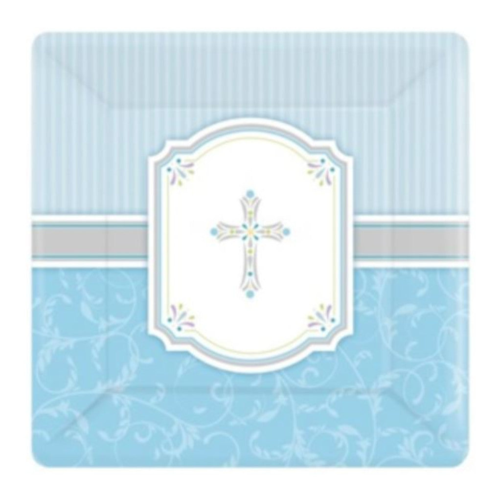 Paper Plates Blessings | Blue | 10 inches | 8 Pack