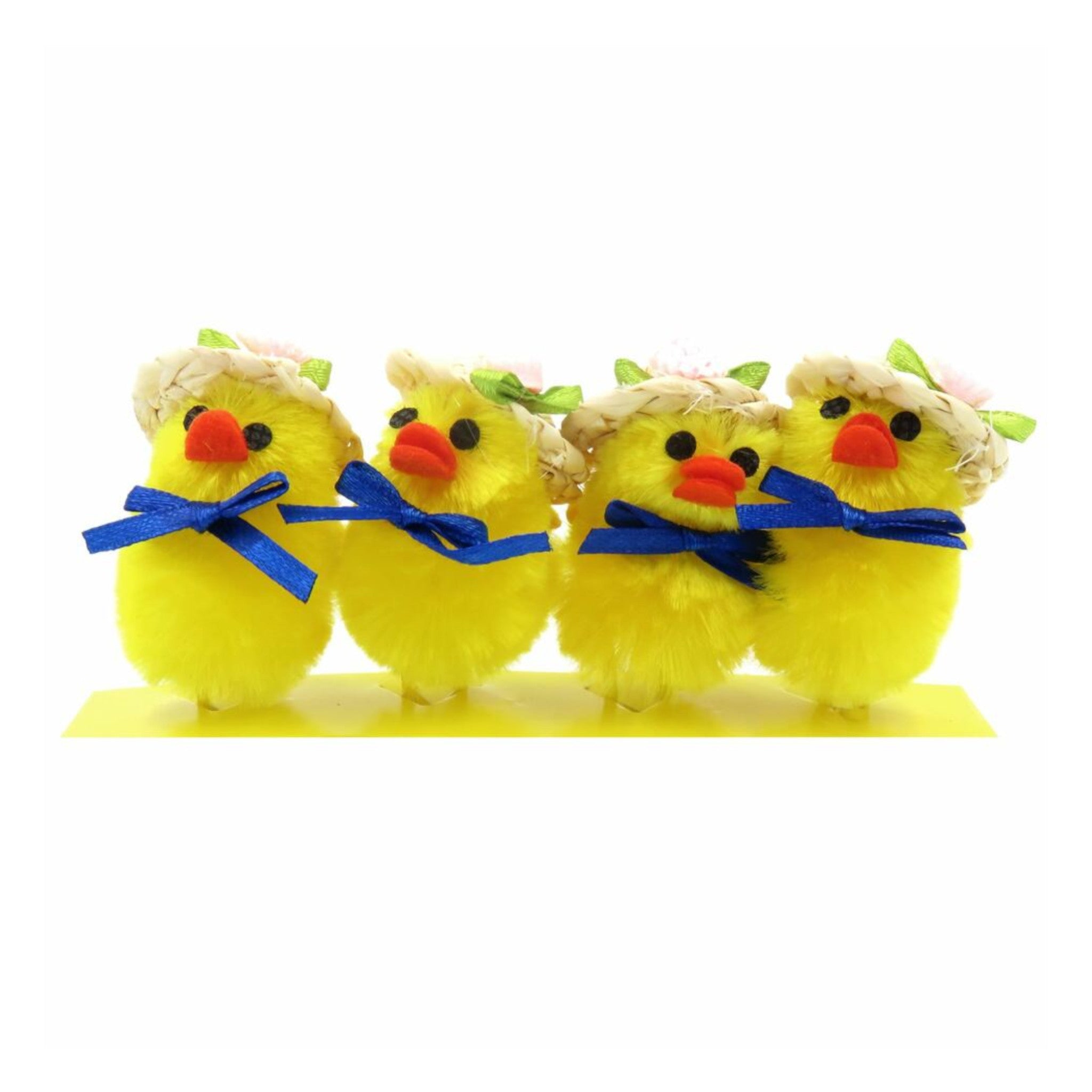 Chicks With Hat Decoration 4 Pack | 6 x 4cm