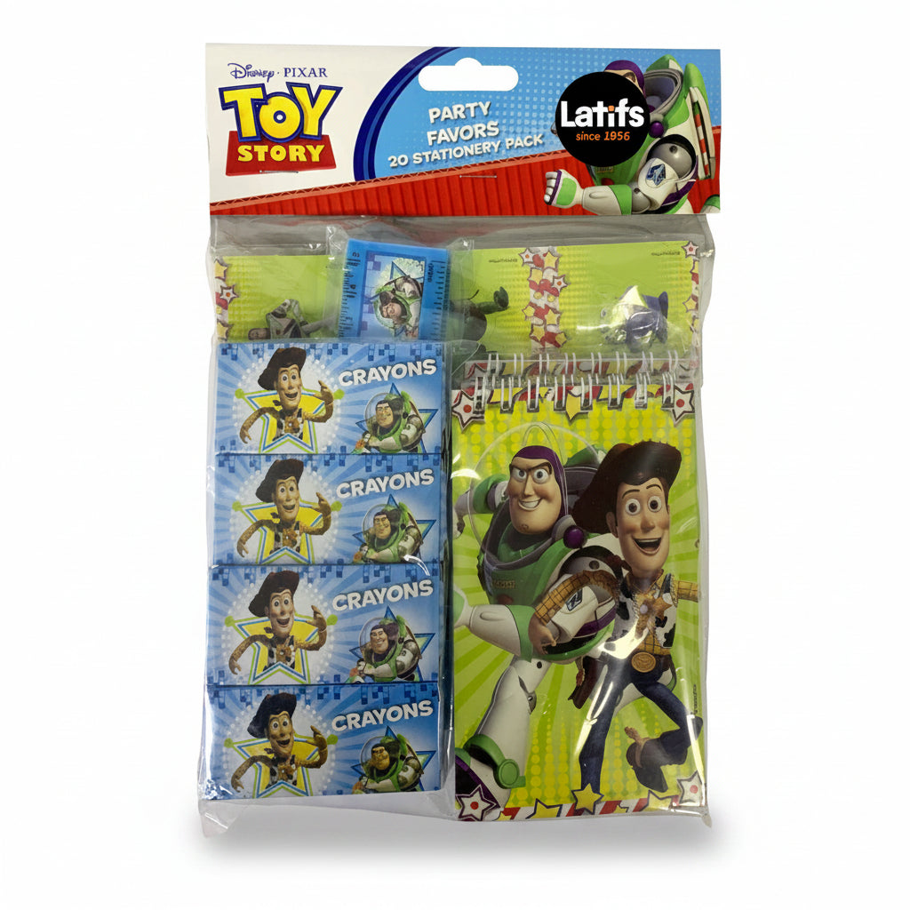Disney Pixar Toy Story Party Favours Set – 20 Pieces (Rulers, Notebooks, Crayons & Stickers)