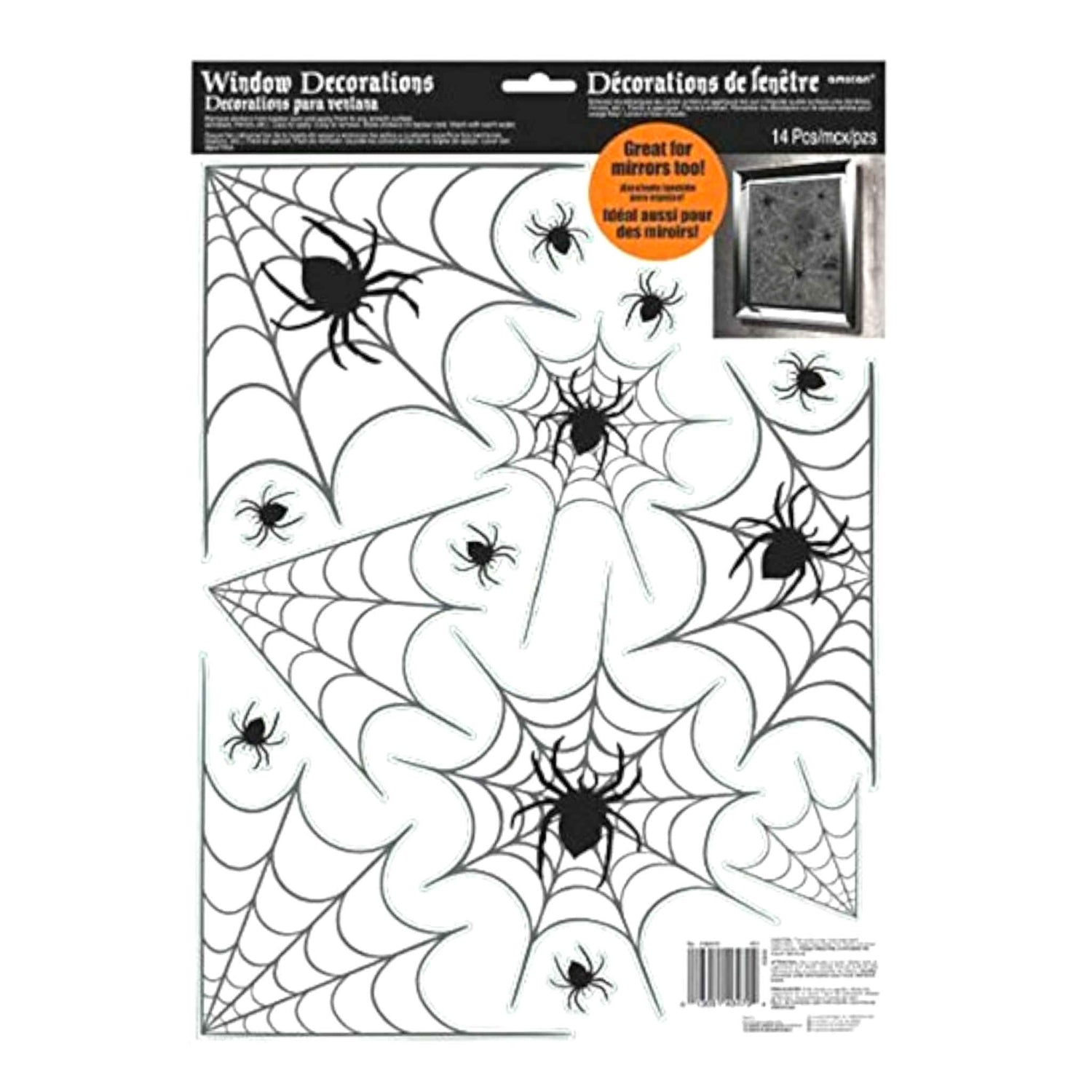 Spider Web Halloween Window Decorations