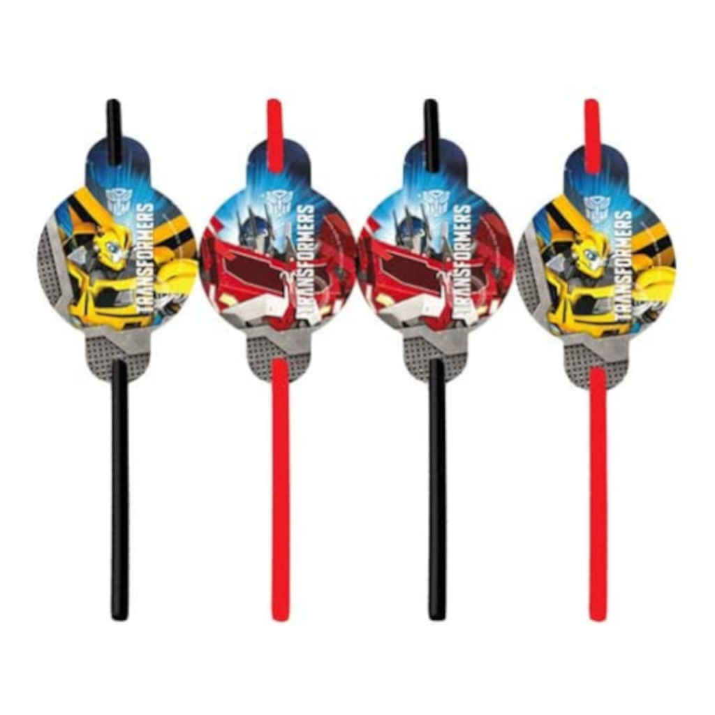 Transformers Drinking Straws | 8 Pack