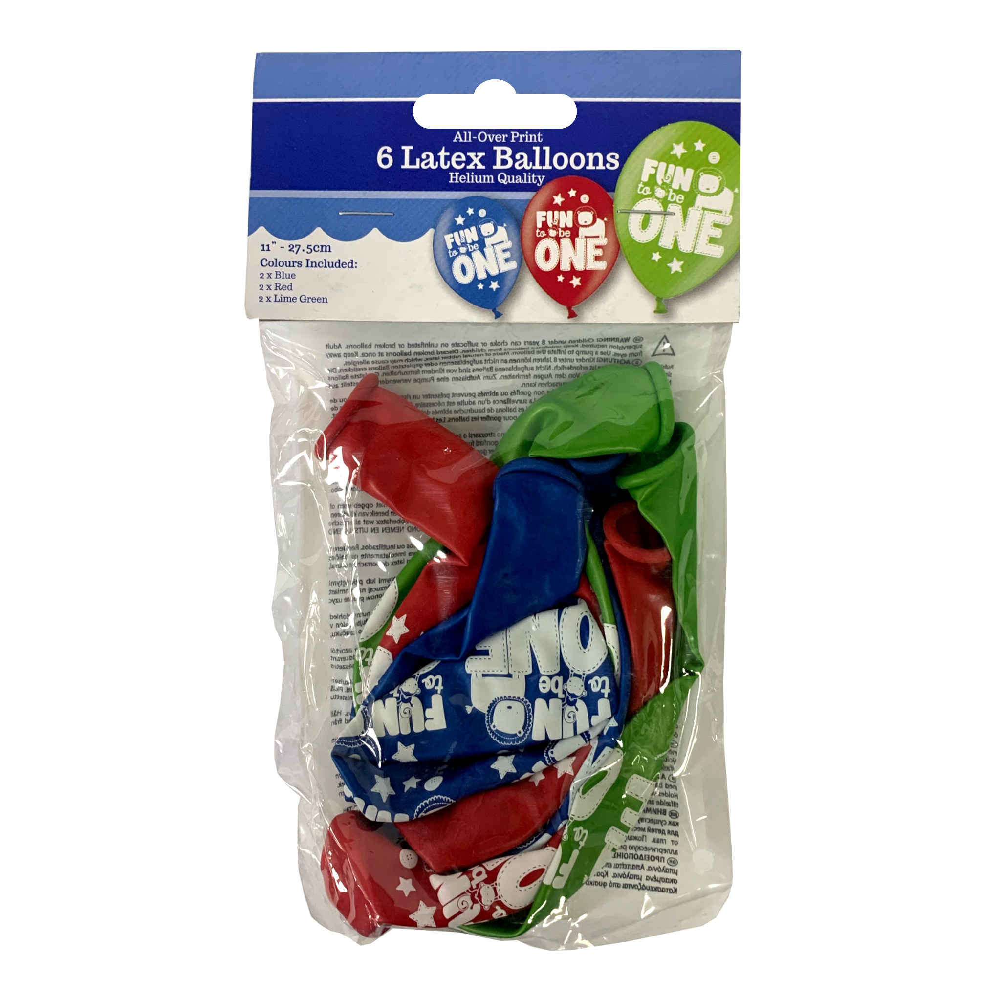 All Over Print Latex Balloons Fun to be One | 6 Pack