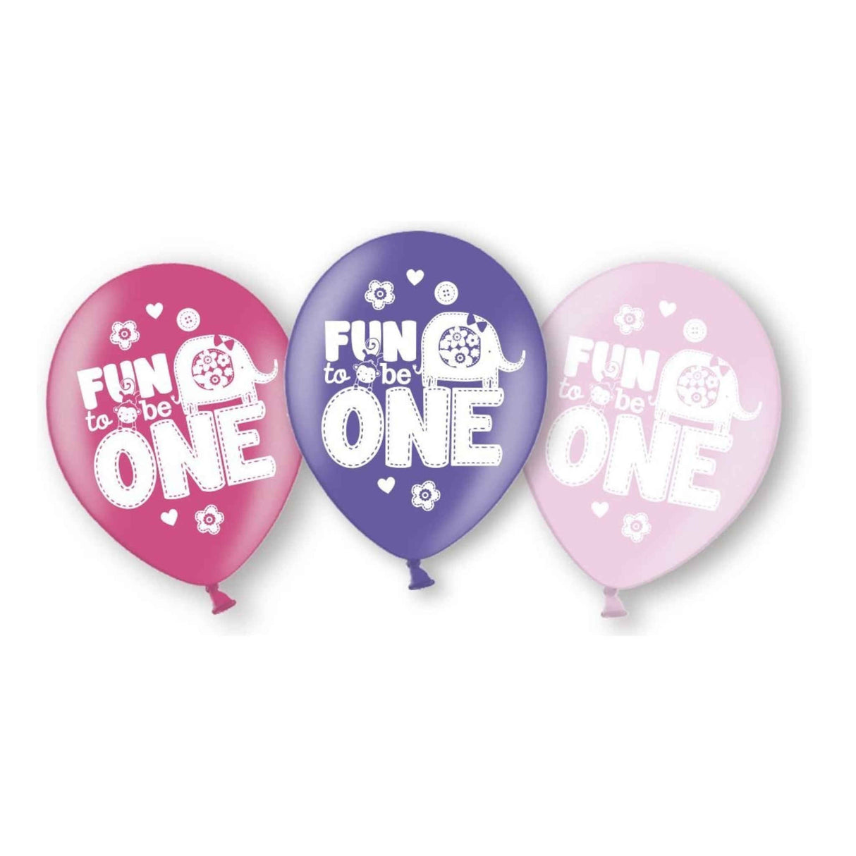 Latex Balloons All Over Print Helium Quality Fun to Be One | 6 Pack