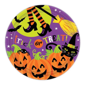 Halloween Trick Or Treat Paper Plates 8 Pack