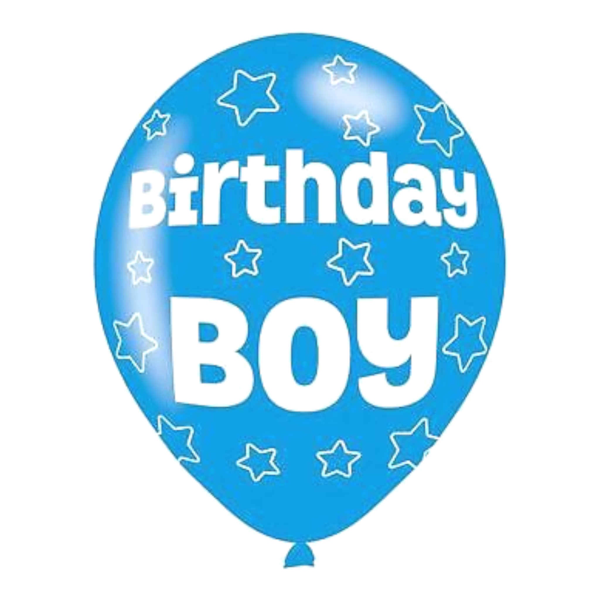 Birthday Boy Balloons | 6 Pack | 27.5cm