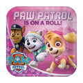 Paw Patrol Pink Square Paper Plates 9 Inch 8 Pack Girls Party Tableware