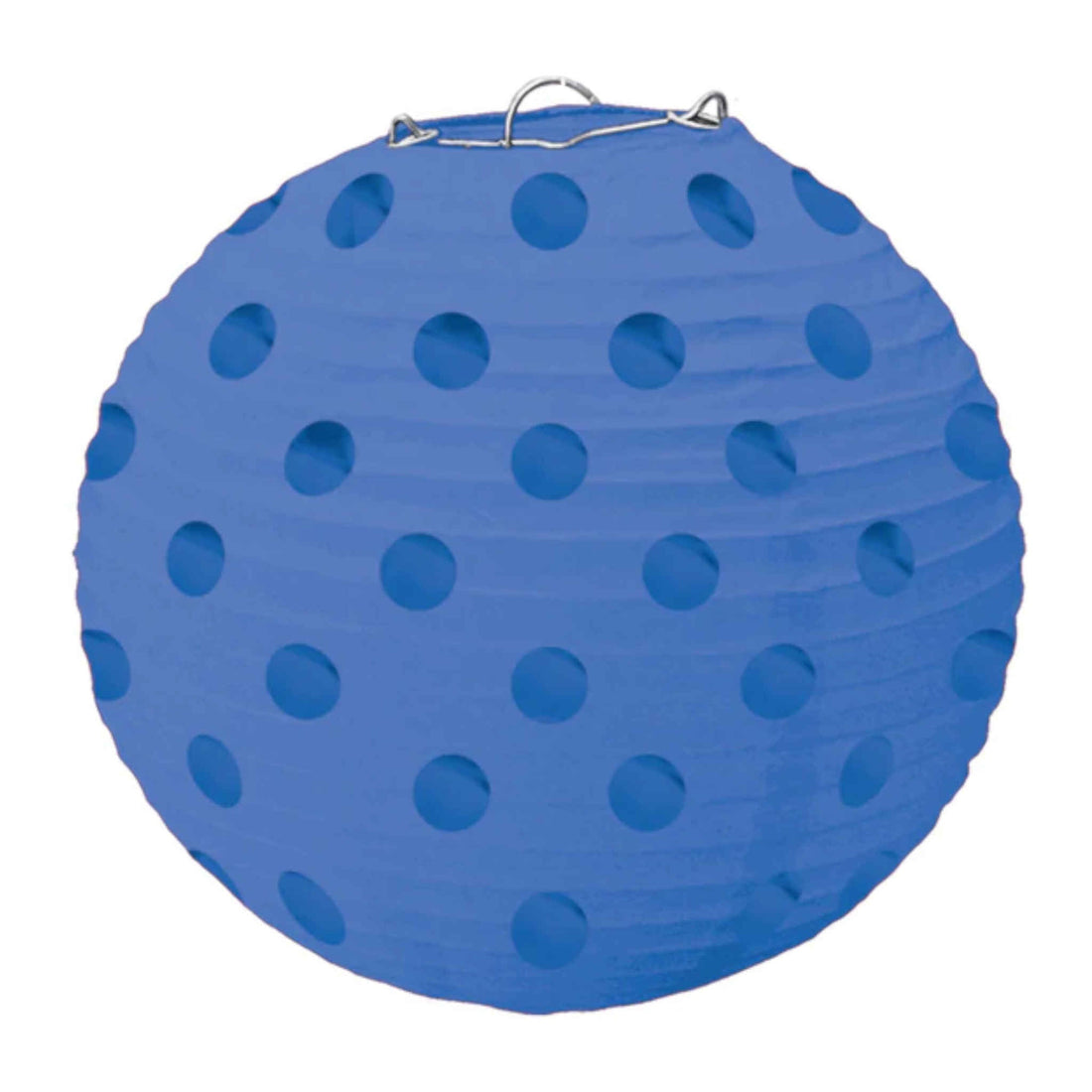 Foil Dot Design Blue Lanterns | 5 Pack | 12.7cm