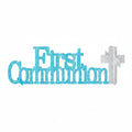 First Communion Blue Glitter Table Decoration Kit