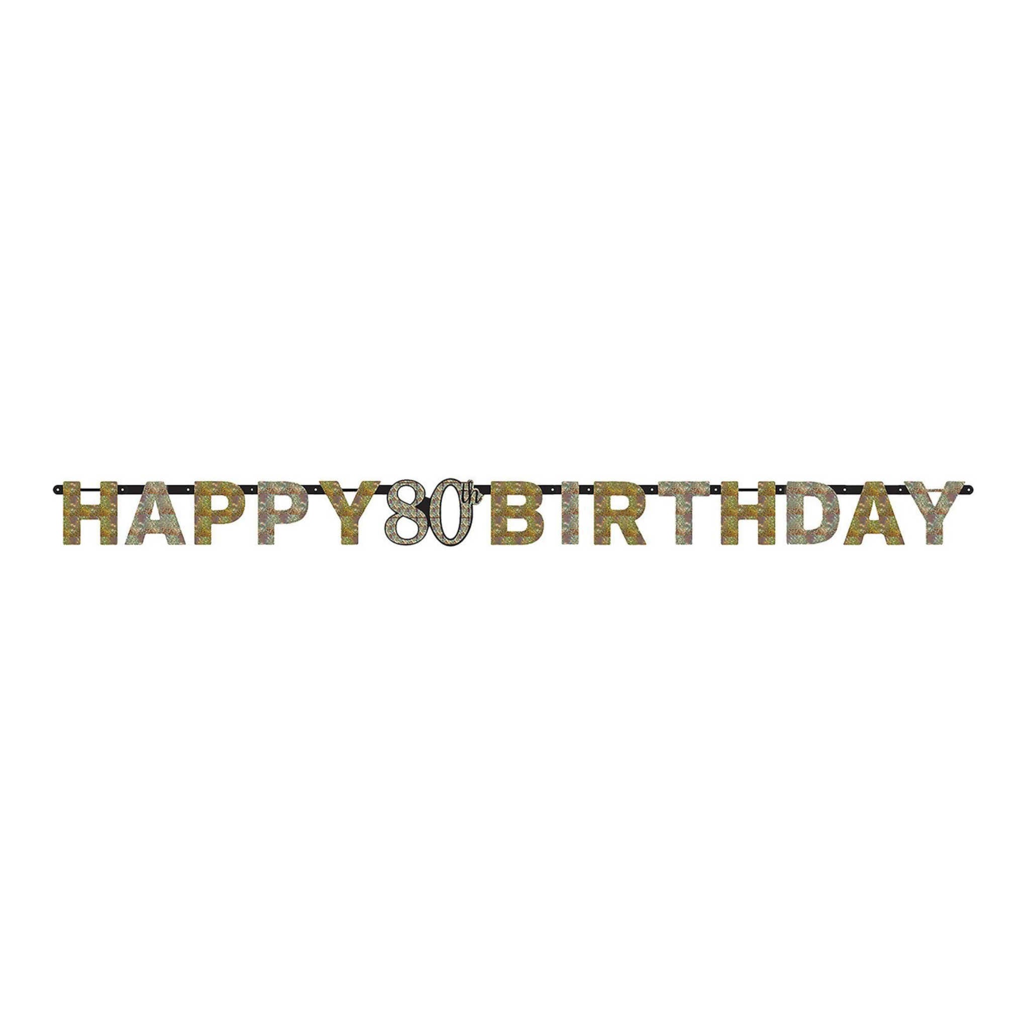 Happy 80th Birthday Banner | 7ft
