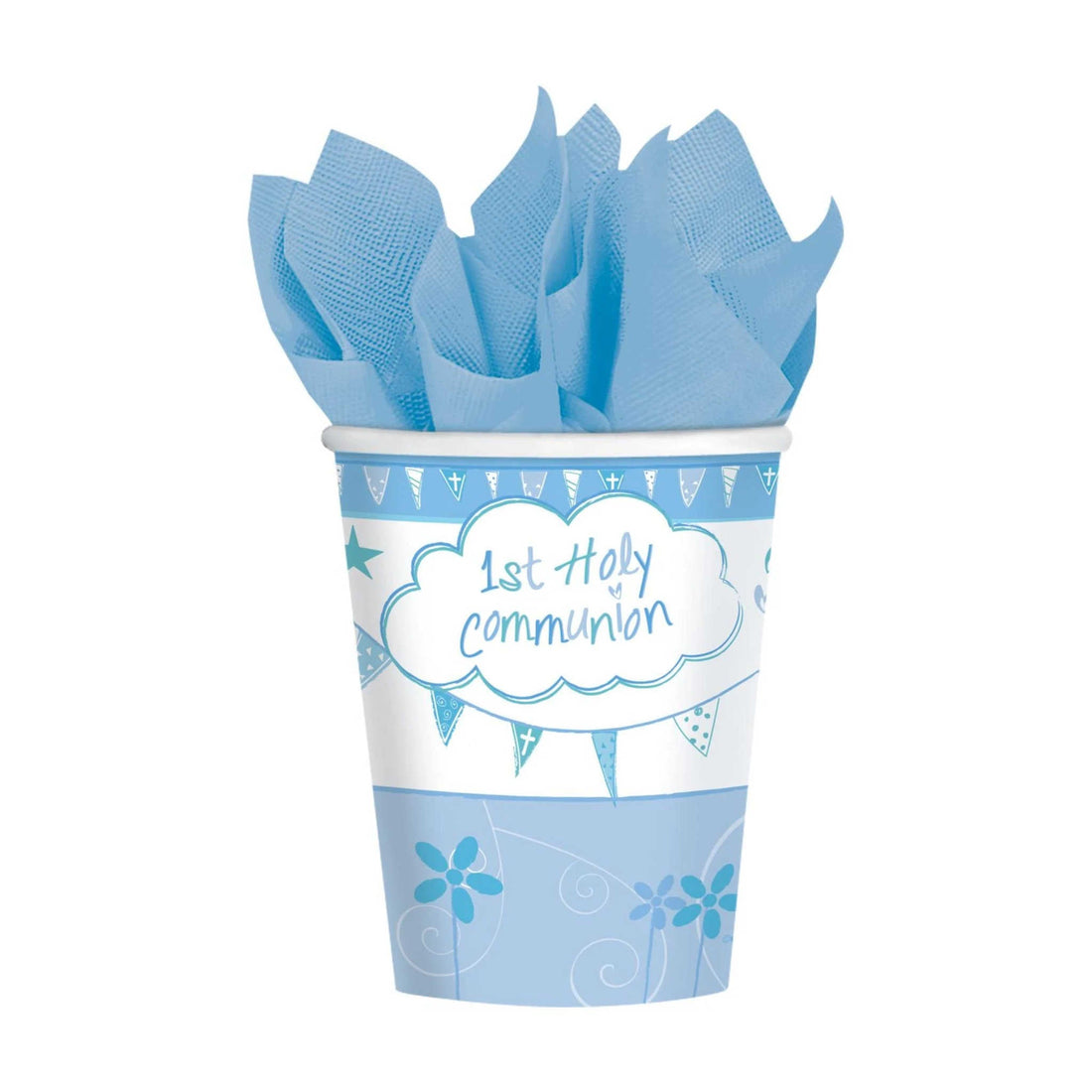1st Holy Communion Church Cup | Blue | 266ml | 8 Pack