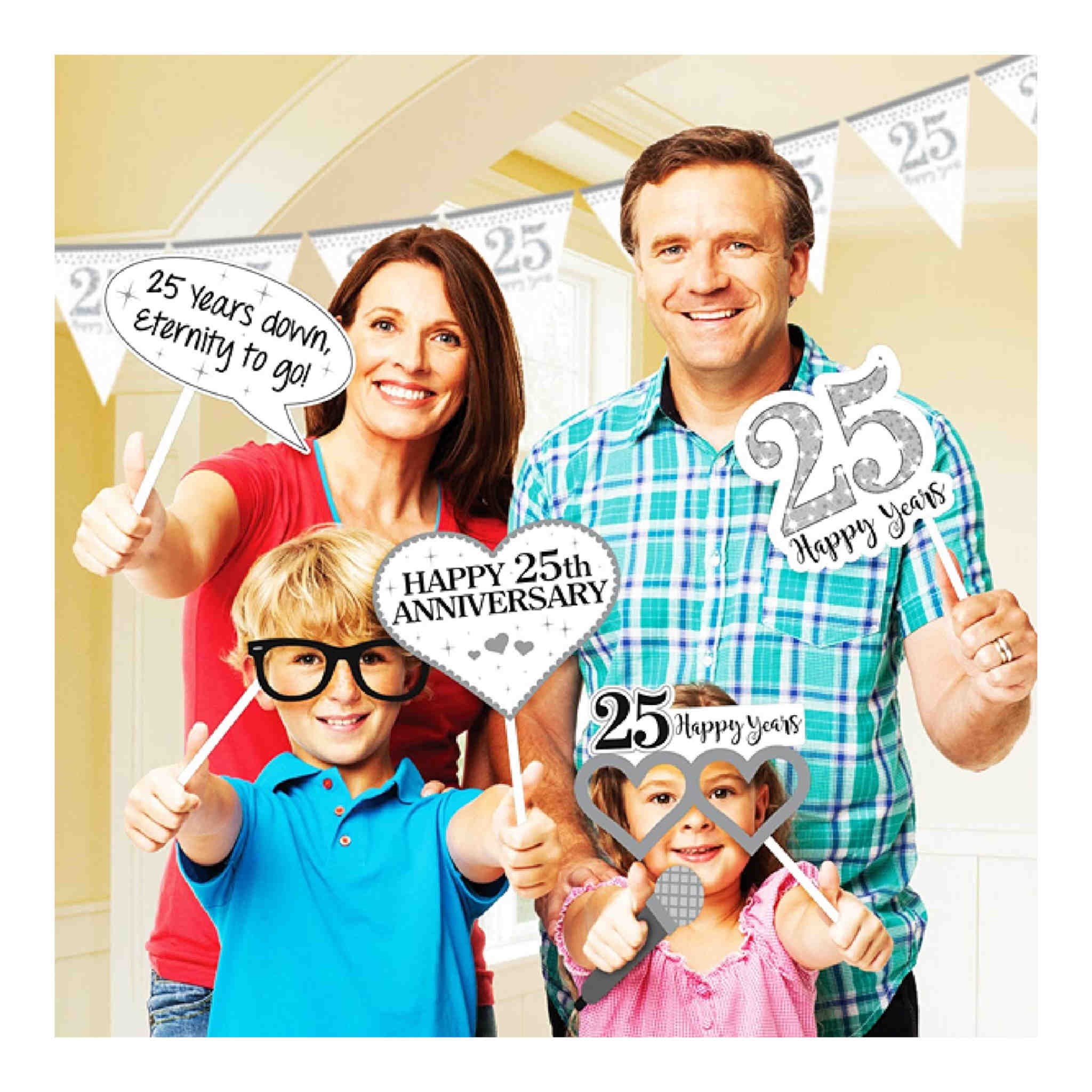 Silver Anniversary Photo Prop Kit