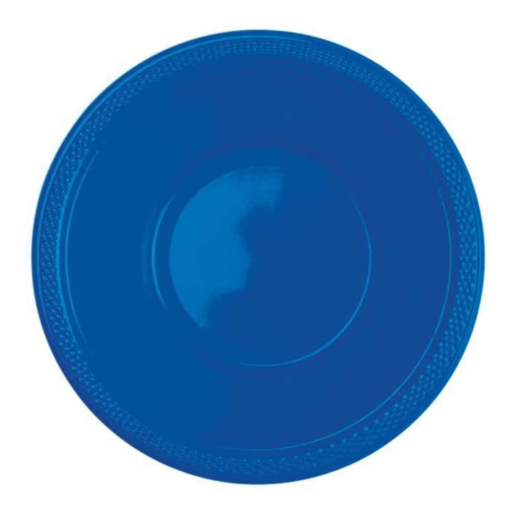 10 Plastic Bowls | 335ml (12oz) | Bright Royal Blue
