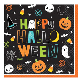 Beverage Napkins Happy Halloween 2ply 125 Pack