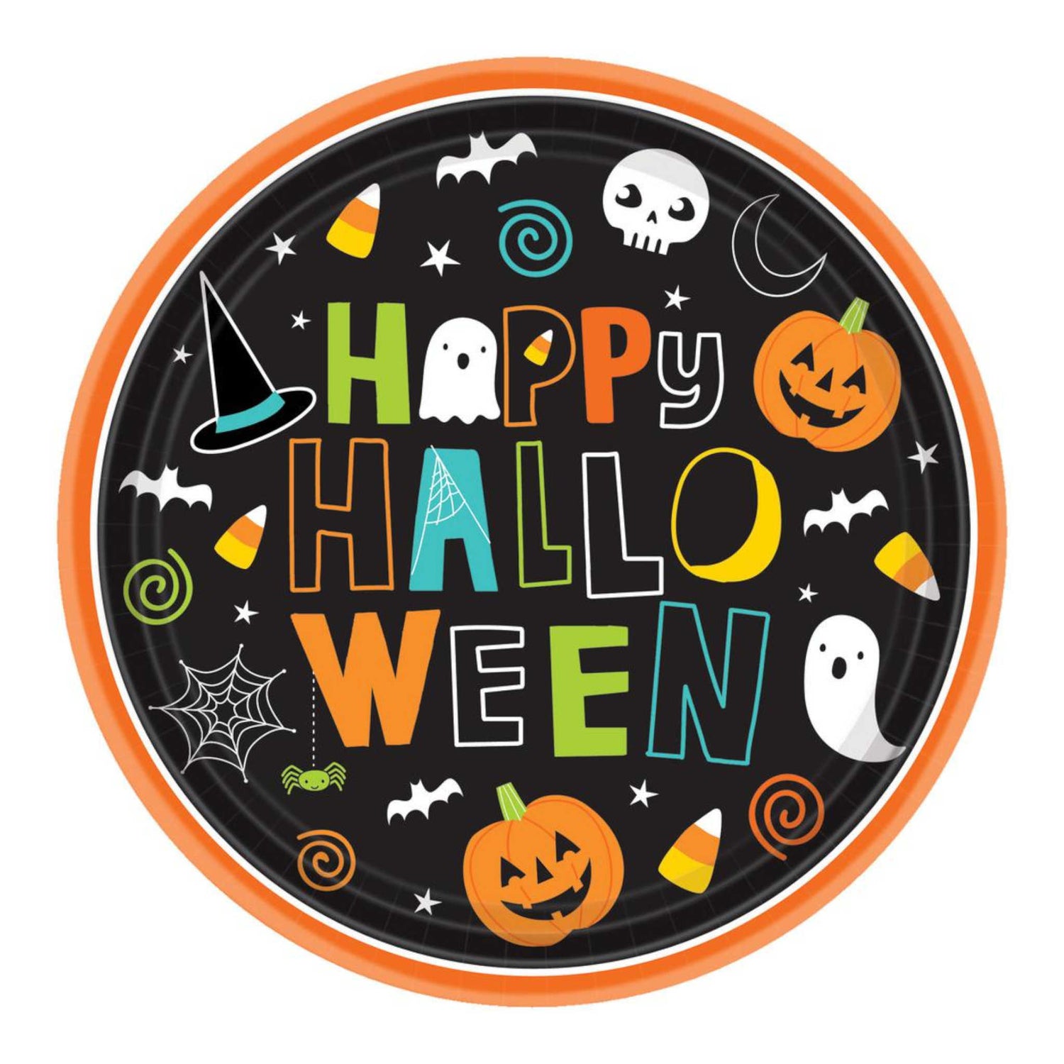 Paper Plates | Happy Halloween | 7 inches | 60 Pack