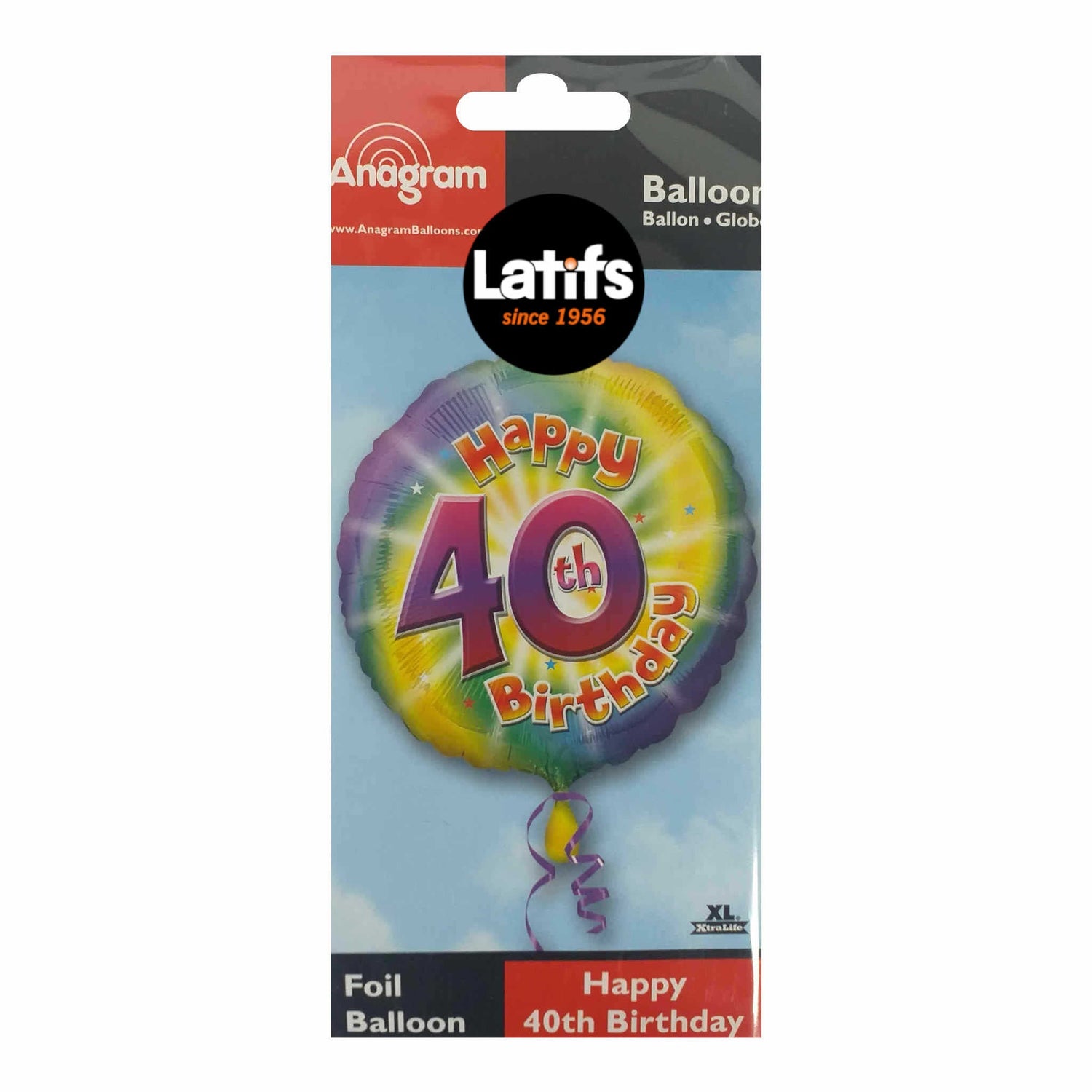 Happy 40th Birthday Foil Balloon | 17 inch