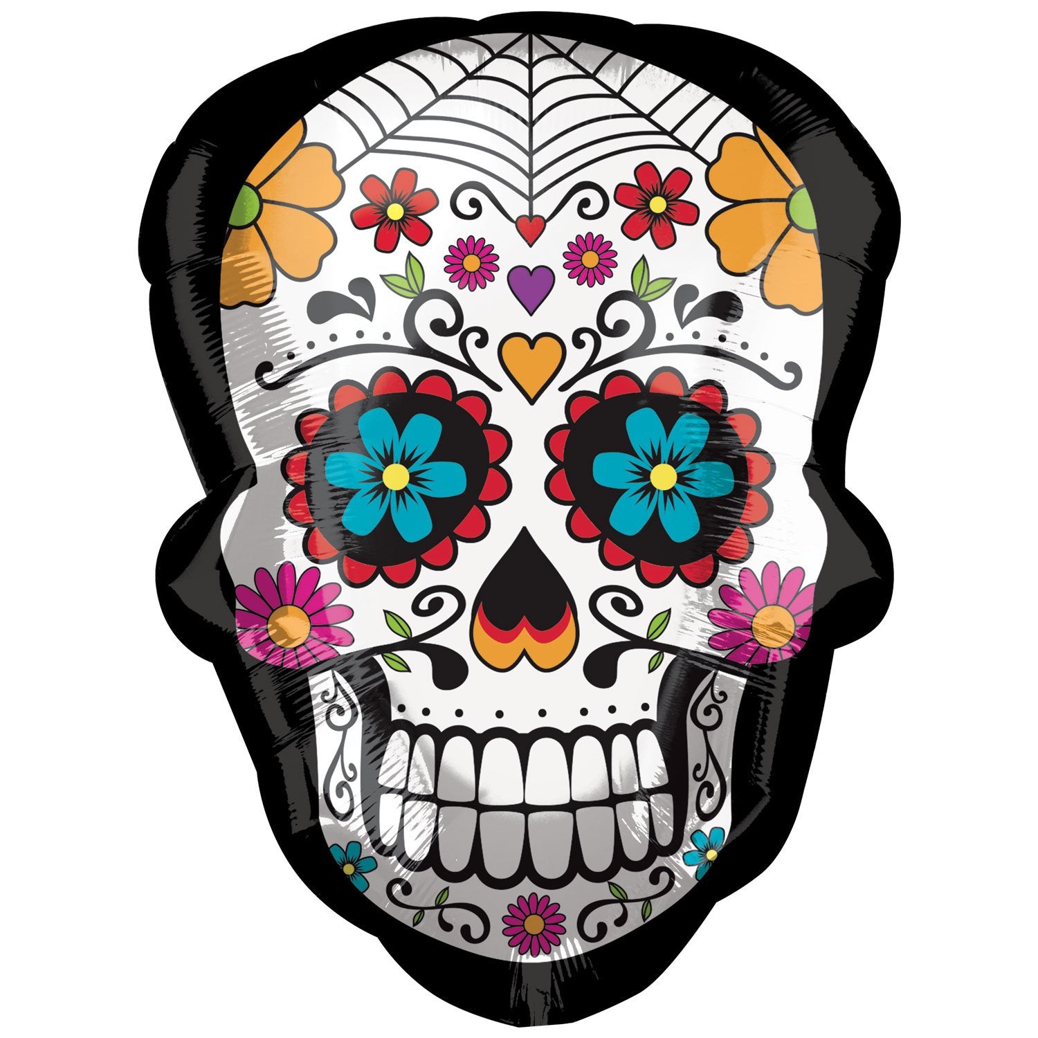 Day of The Dead Sugar Skull SuperShape XL Foil Balloon 18"