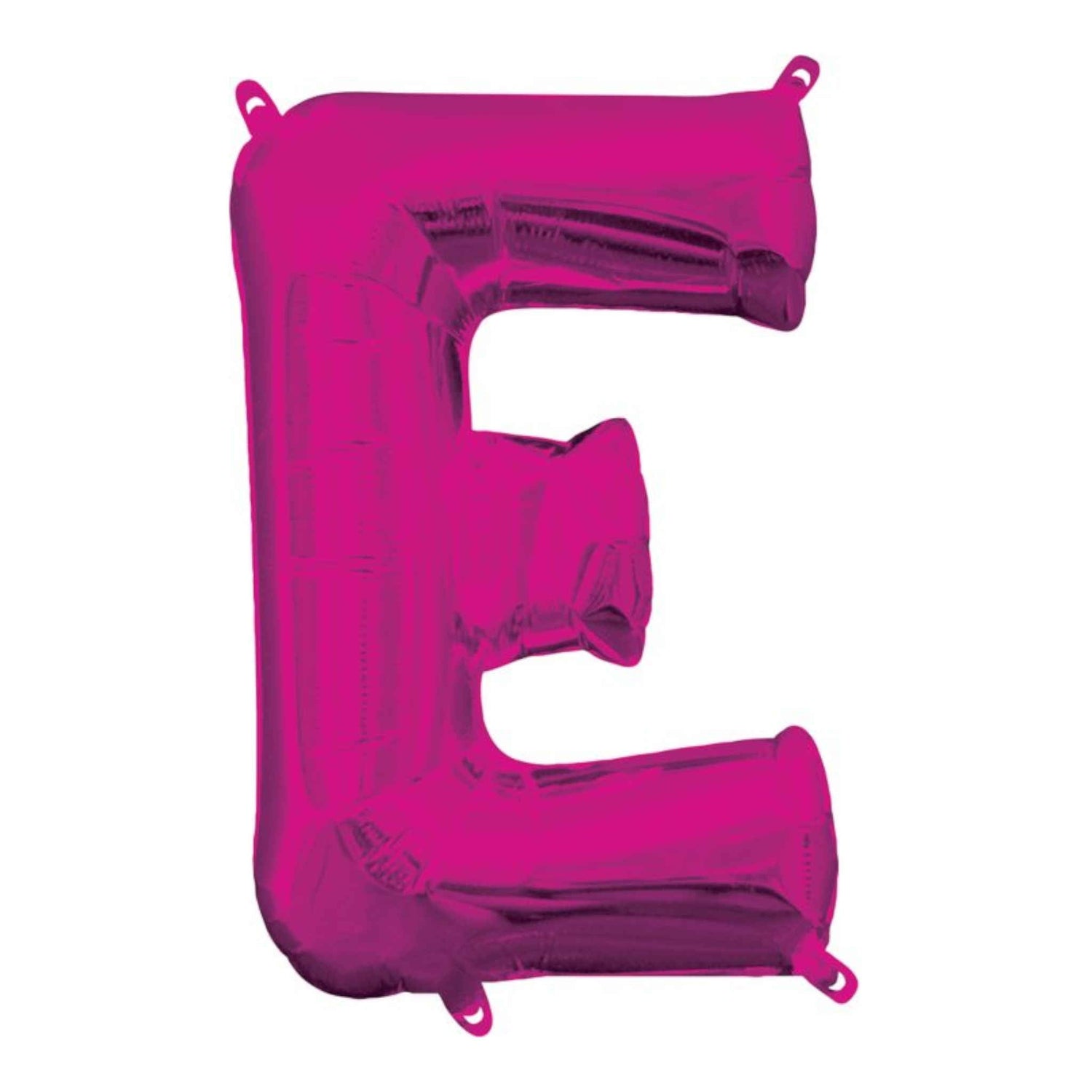 Letter E Foil Balloon with Straw | Purple | 20 x 33cm