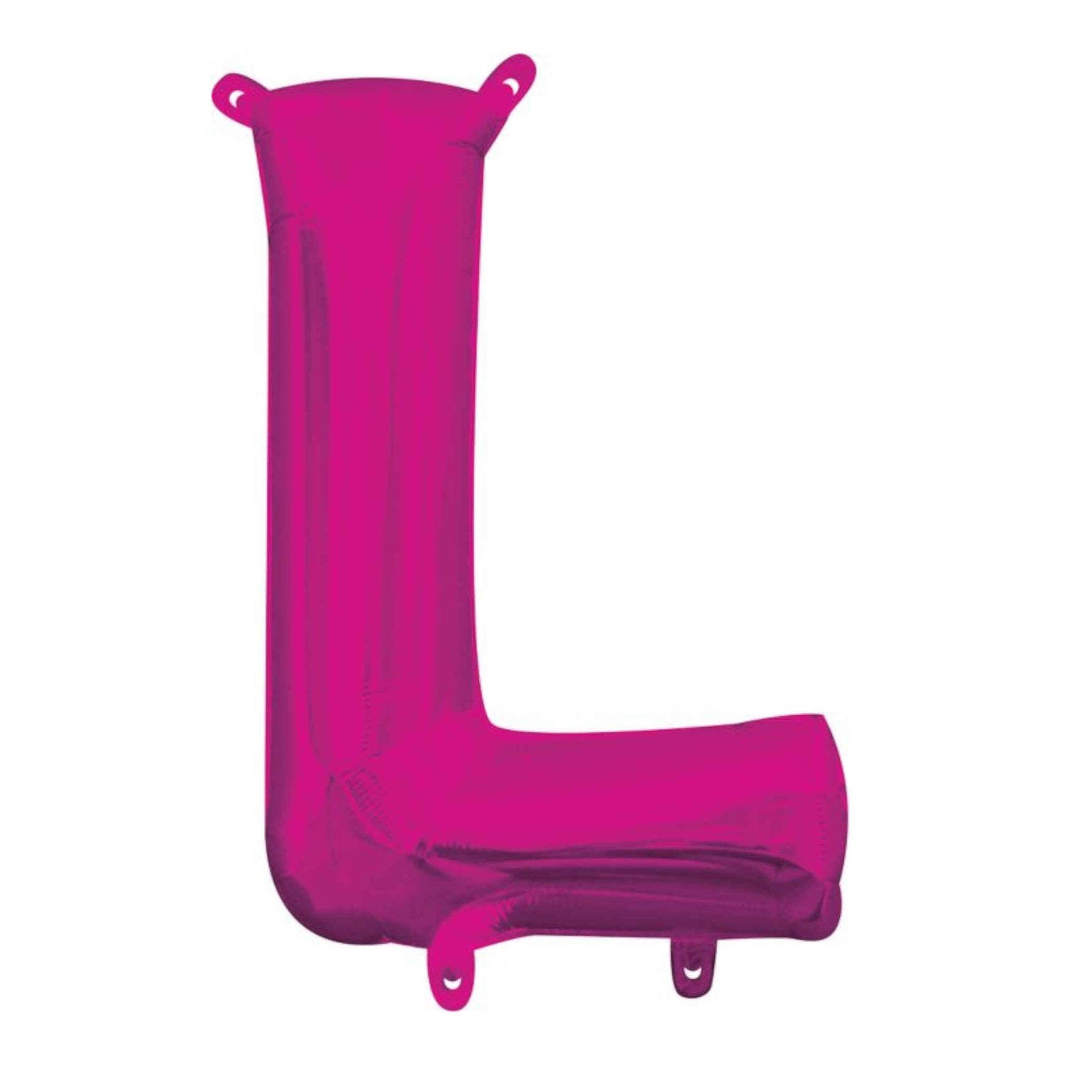 Letter L Foil Balloon with Straw | Purple | 20 x 33cm
