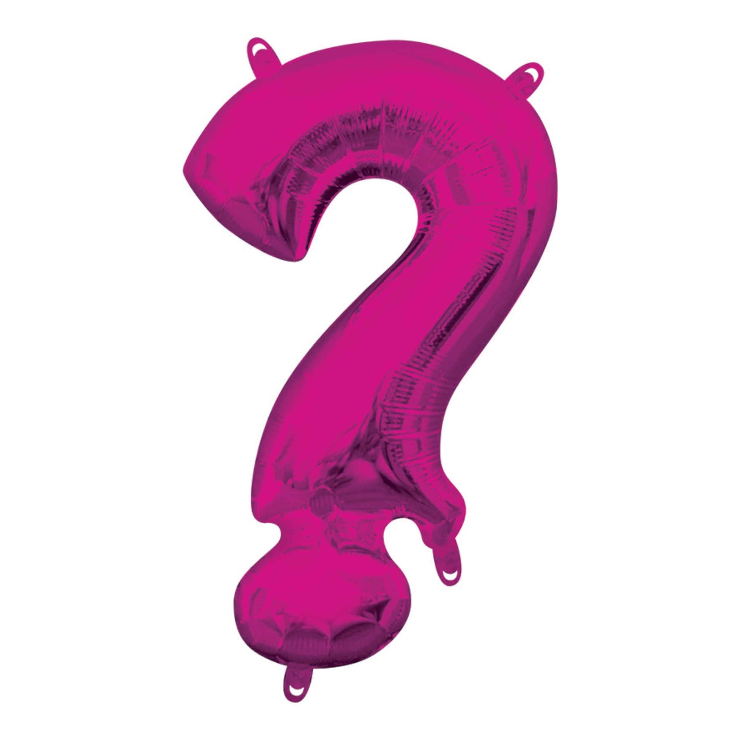 Question Mark Foil Balloon with Straw | Purple | 22 x 33cm