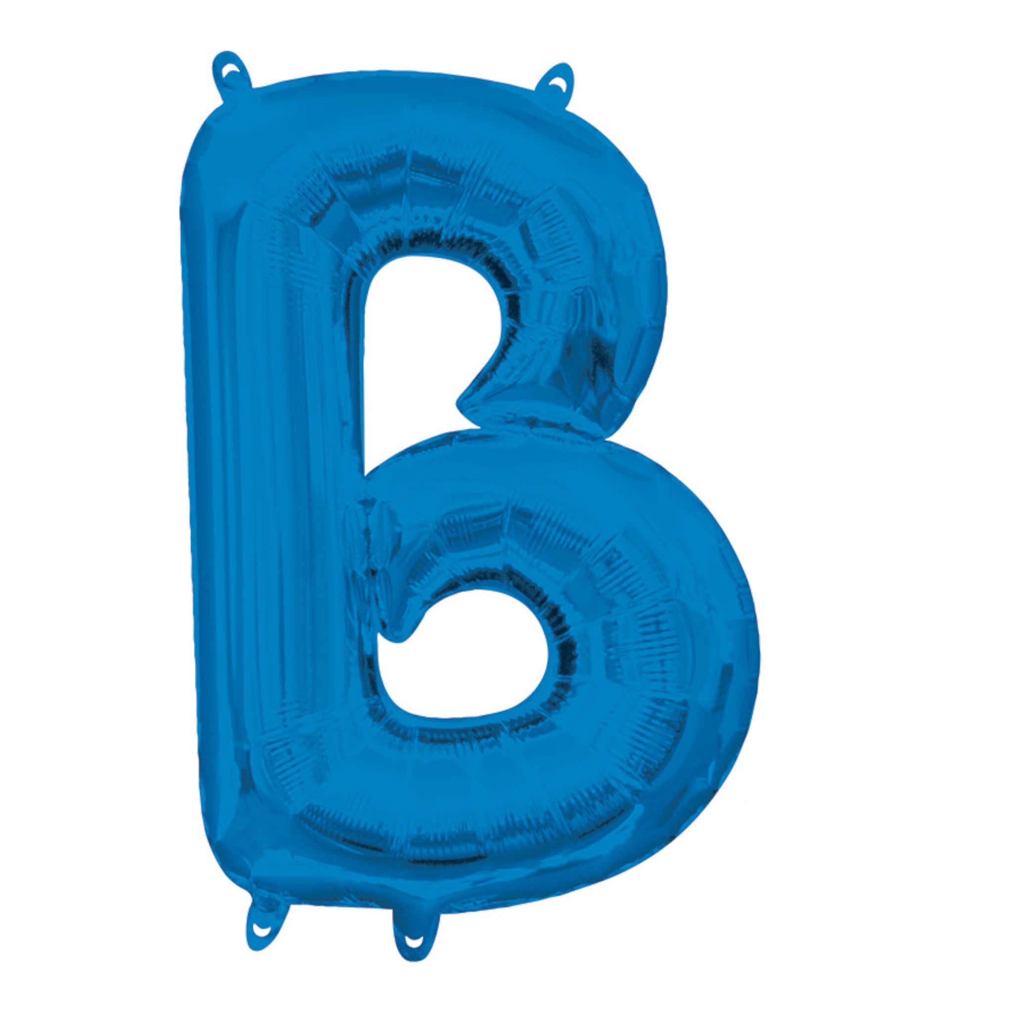 Letter B Foil Balloon with Straw | Blue | 17 x 33cm
