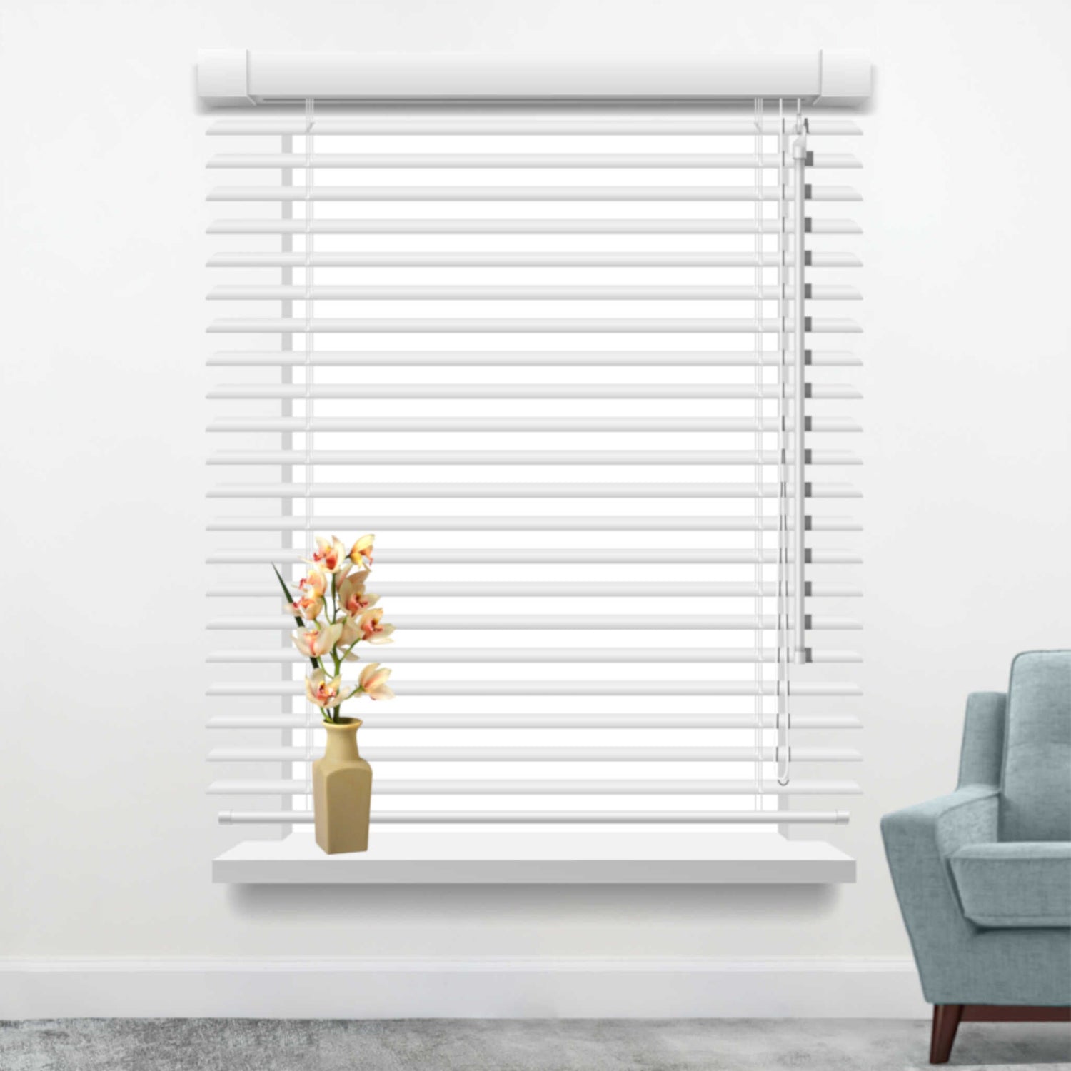 PVC Blind 150 x 150cm White M. Latif & Sons