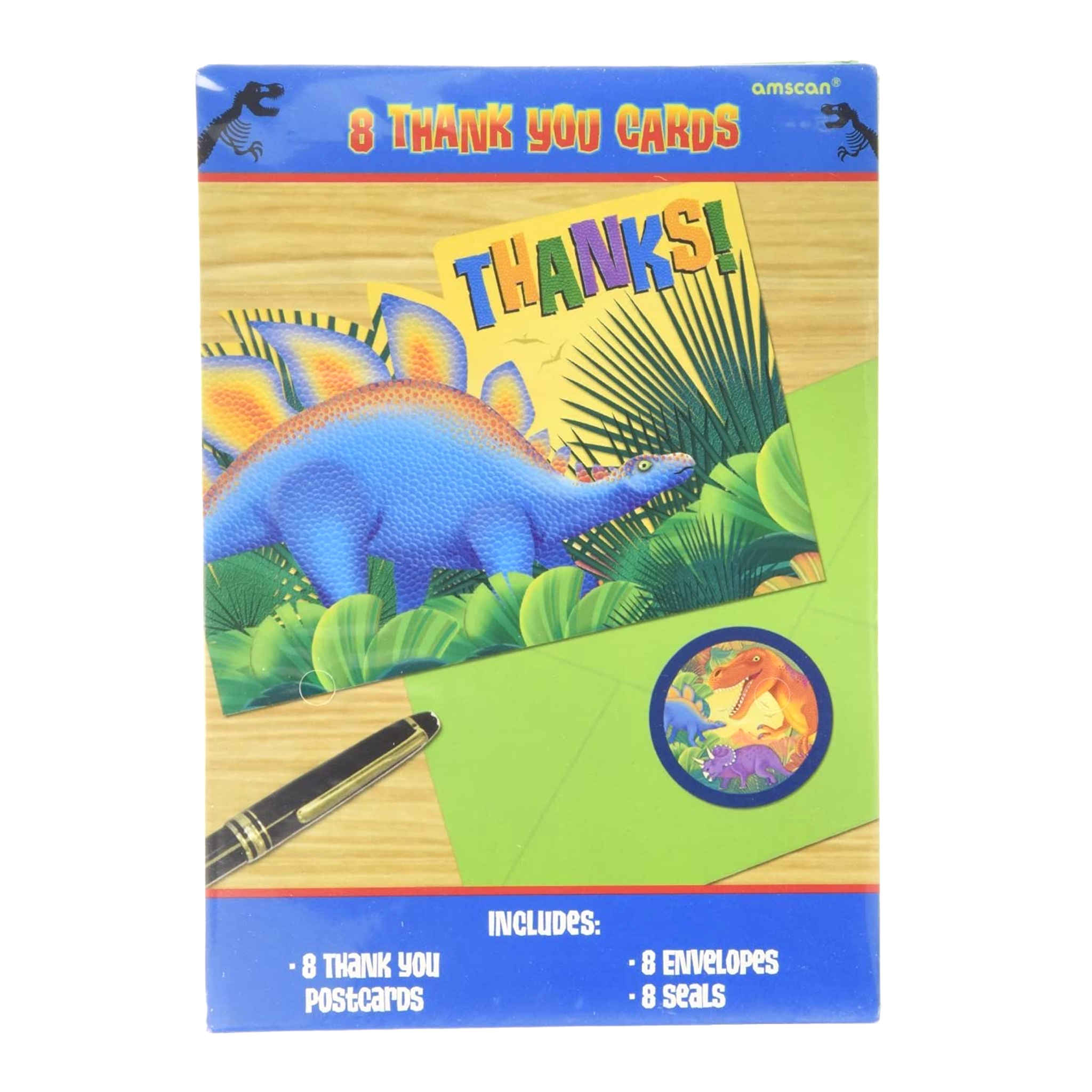 Dinosaur Thank You Cards | 8 Pack