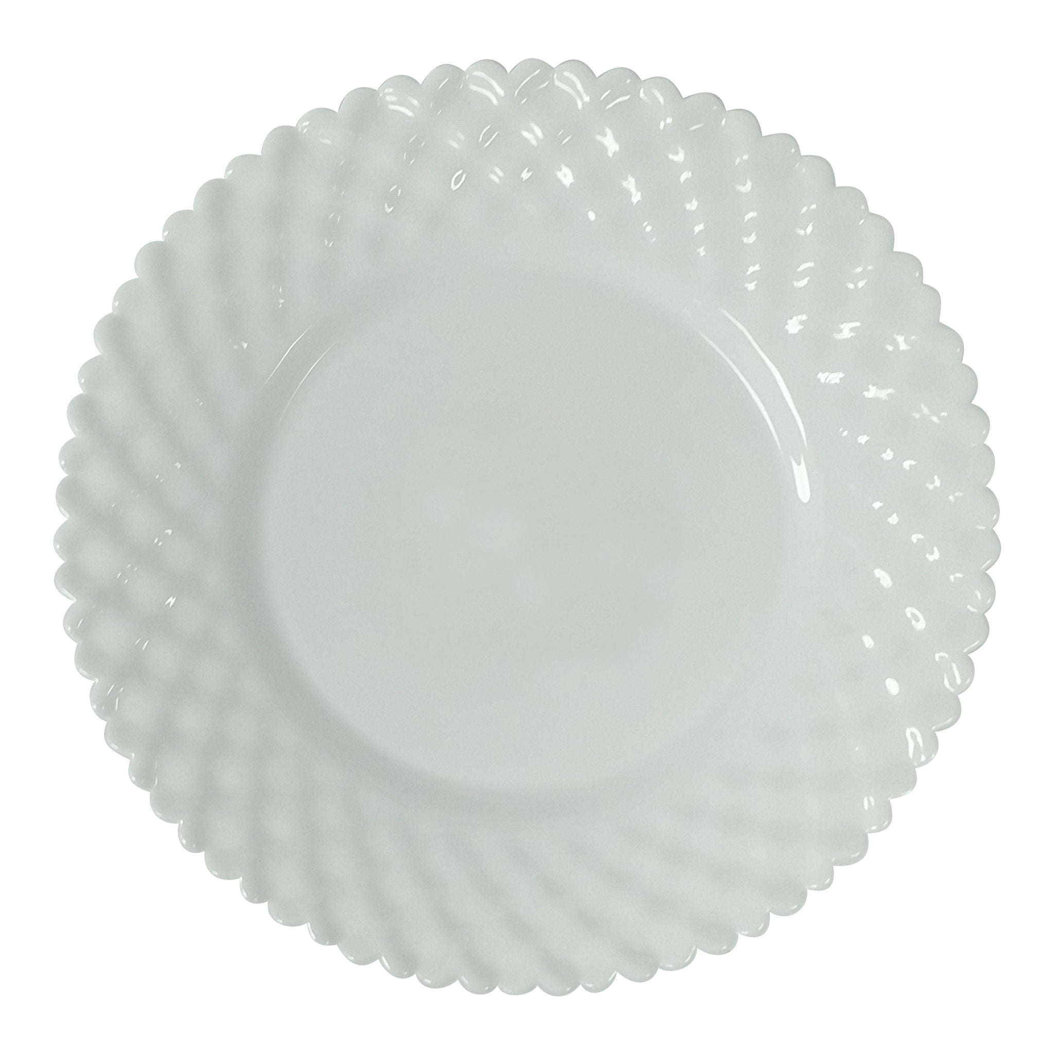 Round Side Plate P Pattern White 8 inch