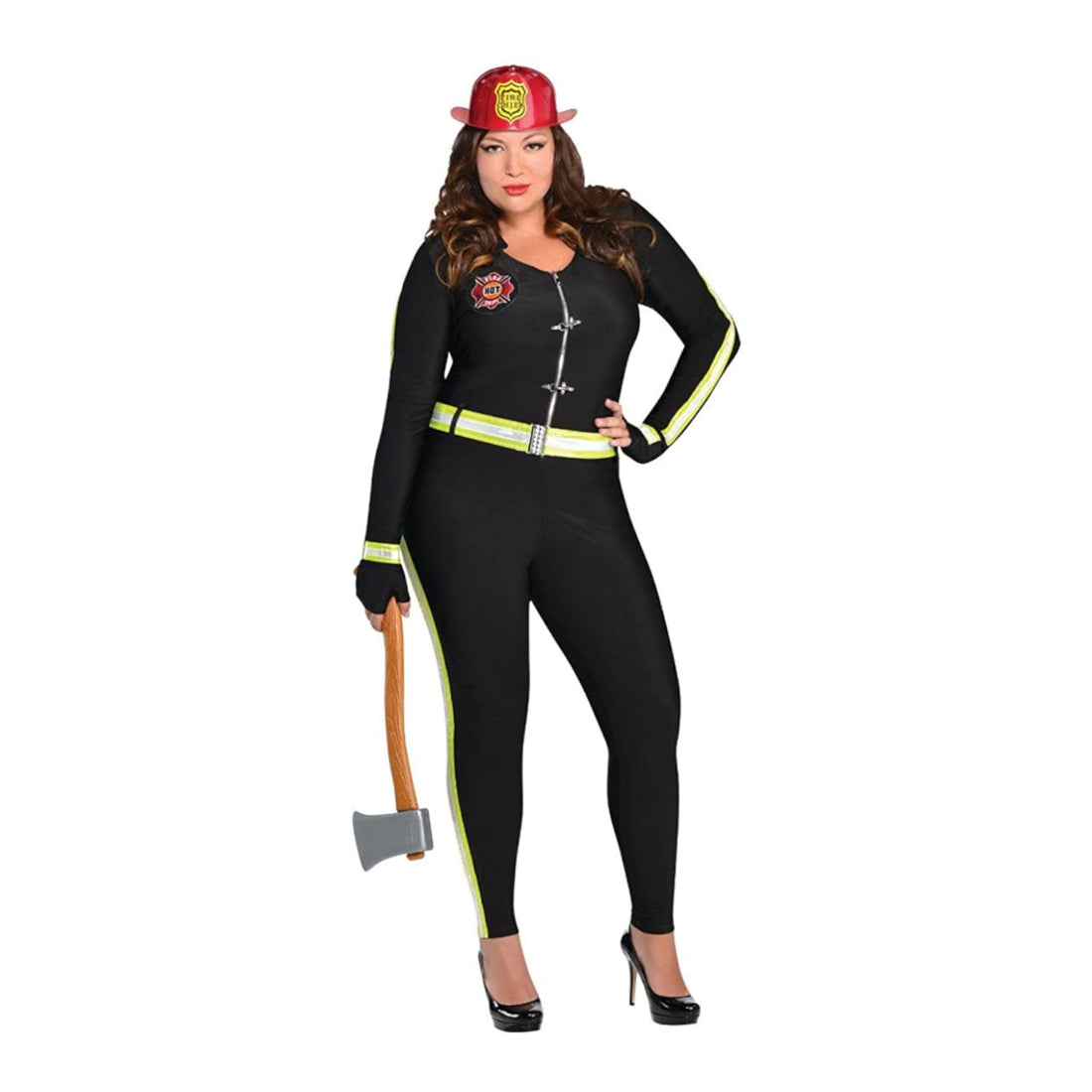 Fired Up Firefighter Costume | Ladies | Plus Size (UK 18-20)