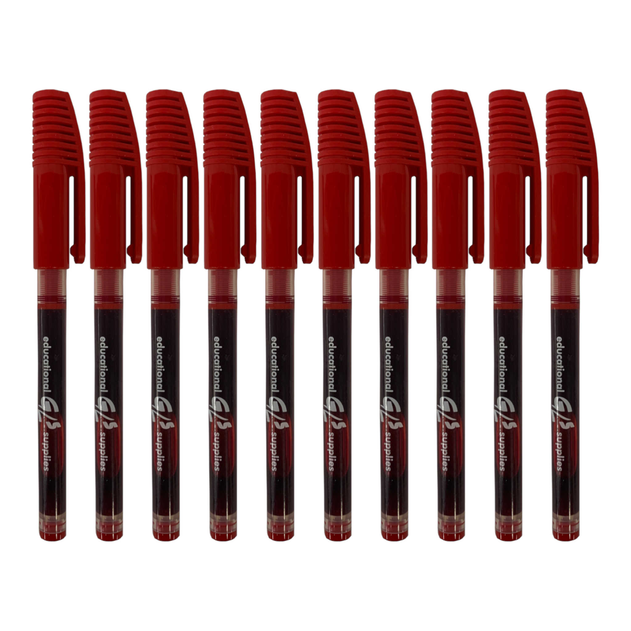 Liquid Rollerball Pens | Red | 10 Pack