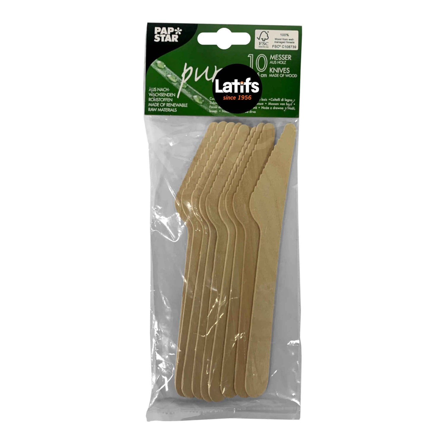 Wooden Knives | 16.5cm | 10 Pack