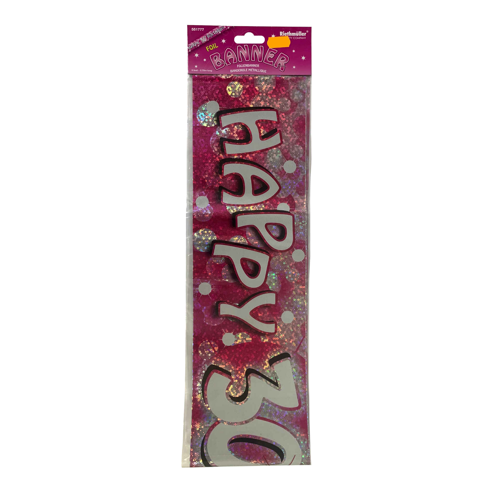 Happy 30th Birthday Foil Banner