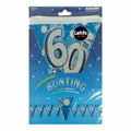 60th Birthday Bunting Decoration | Blue | Weatherproof
