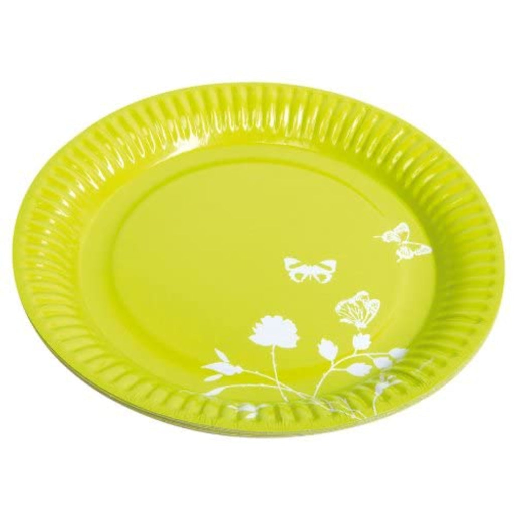 Green Paper Plates | 8 Pack | 22.9cm