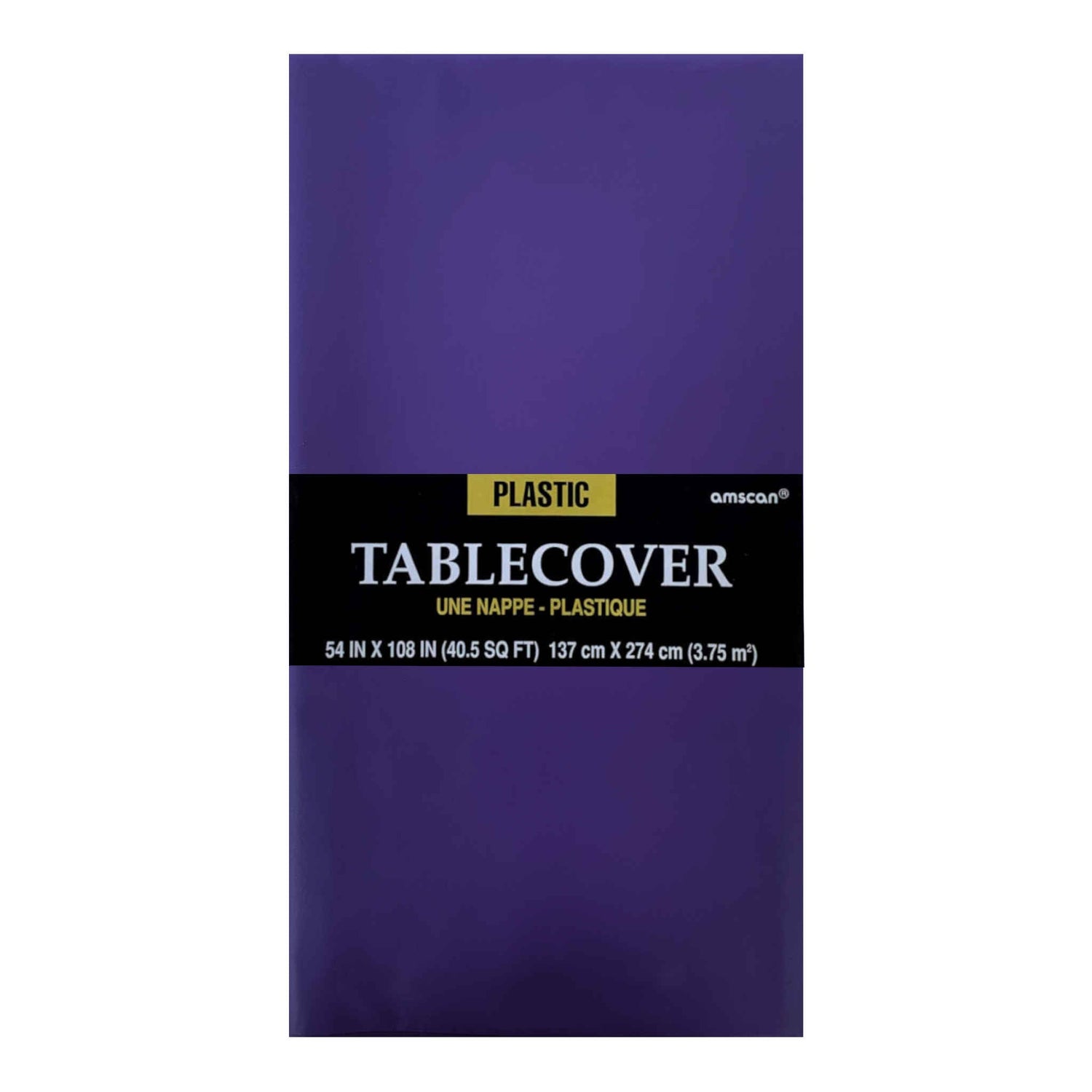 Rectangular Plastic Table Cover | Purple | 137 x 274cm