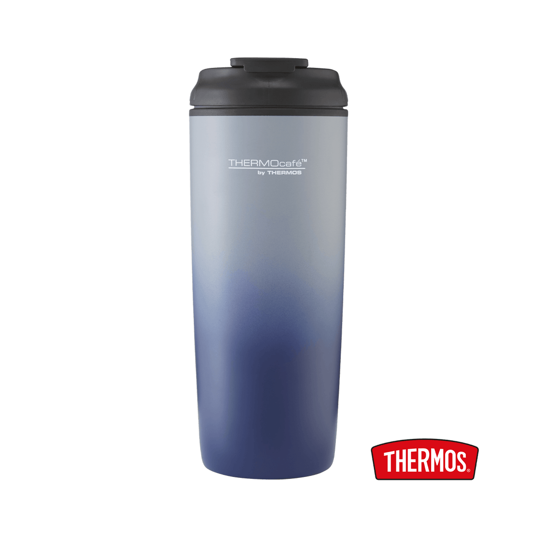 ThermoCafe Stainless Steel Insulated Tumbler Blue Grey Ombre 435ml