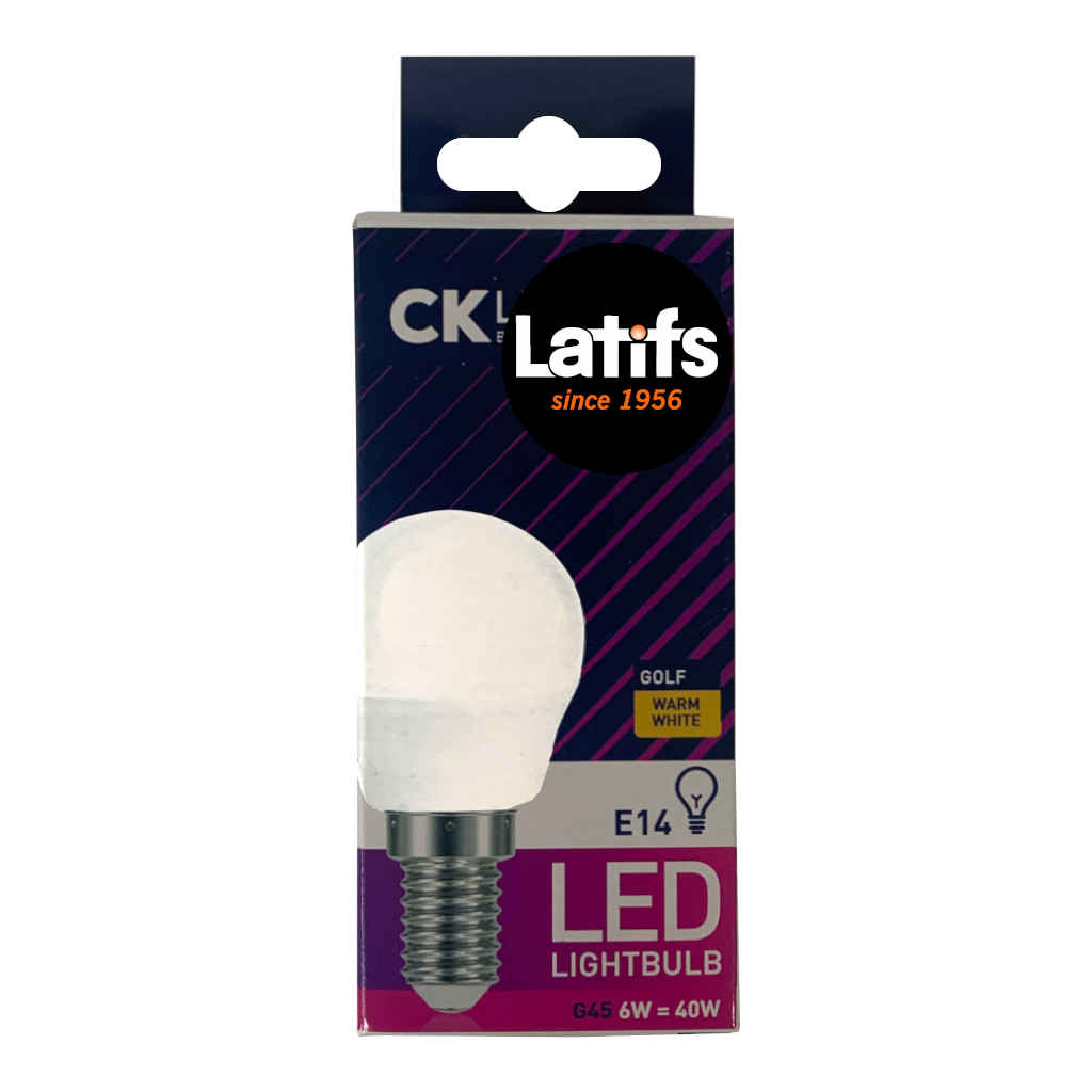 LED Lightbulb | Golf Warm White | E14 | G45 6W = 40W