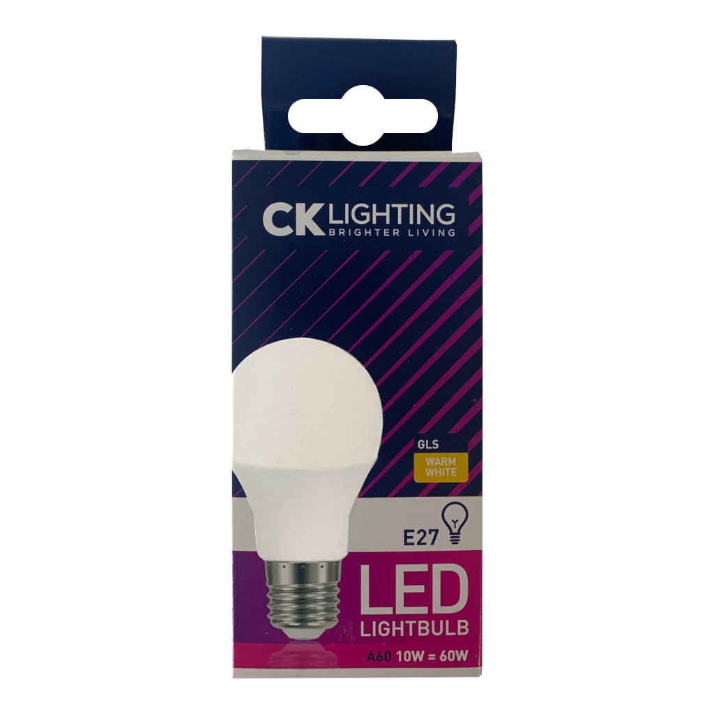 LED Lightbulb | GLS Warm White | E27 | A60 10W = 60W