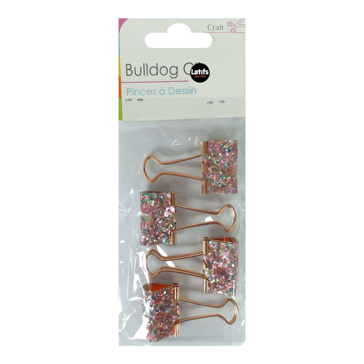 Glitter Bulldog Clips  Pack