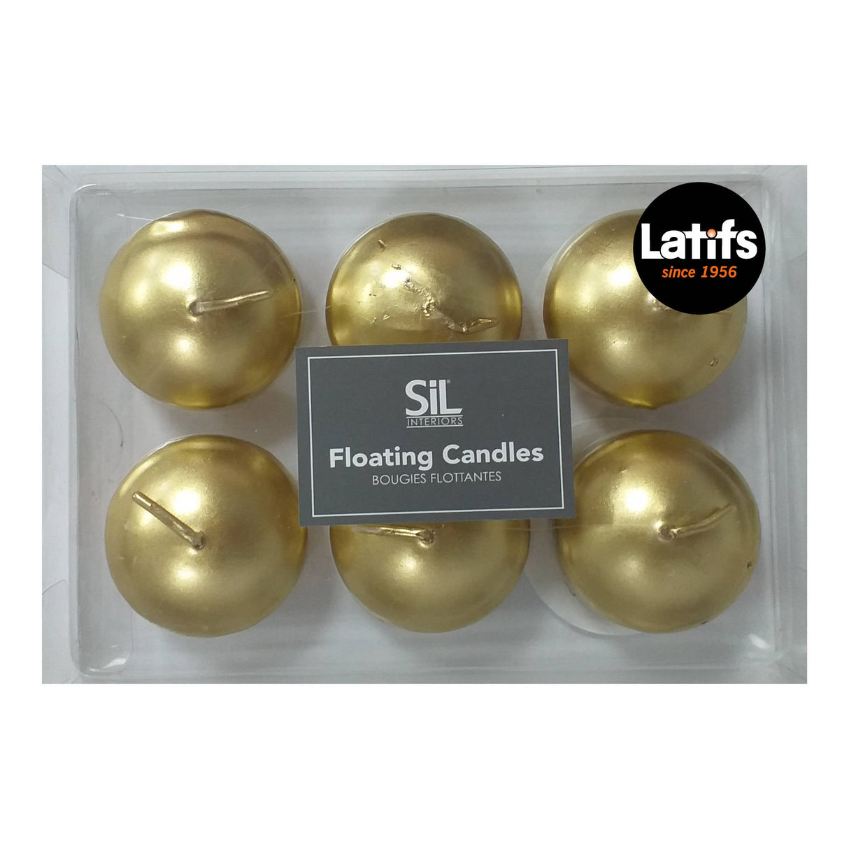 Gold Floating Candles 6 Pack
