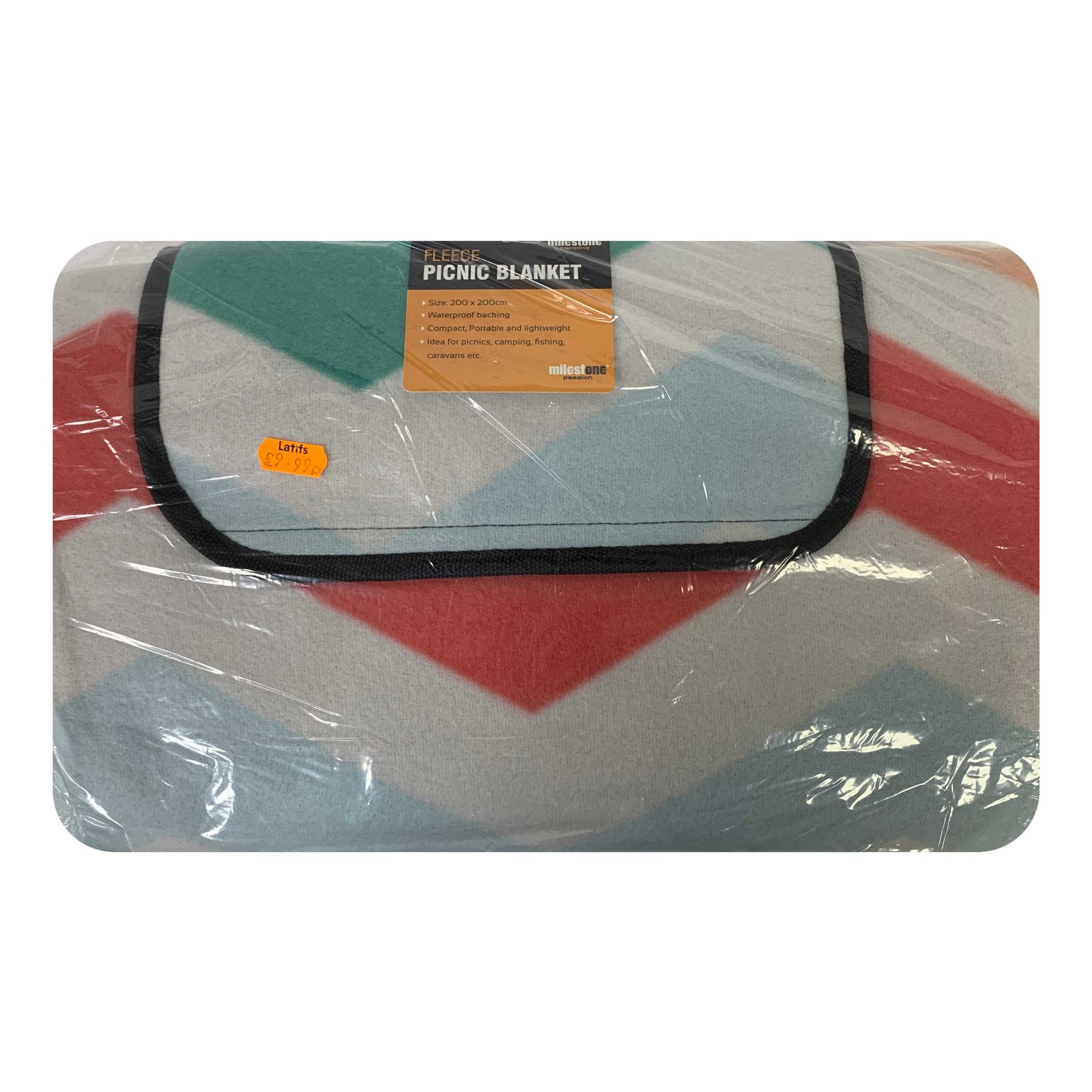 Fleece Picnic Blanket | Zig Zag | 200 x 200cm
